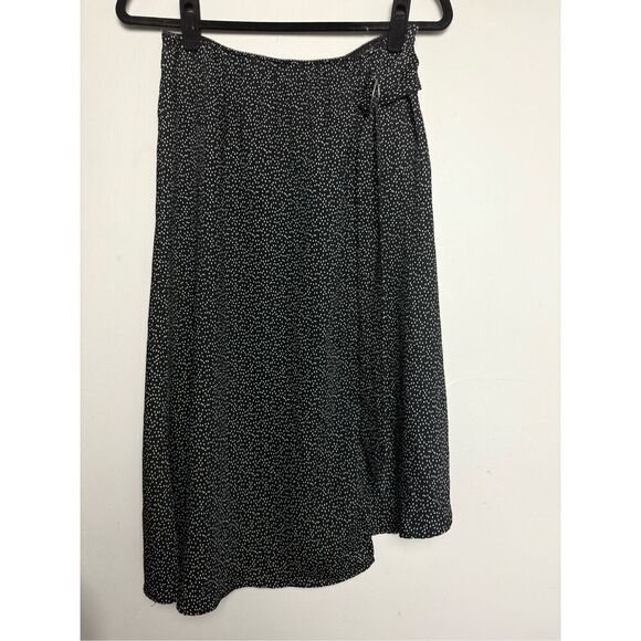 Laundry by Shelli segal dot d-ring asymmetrical midi skirt Small - Picture 1 of 5